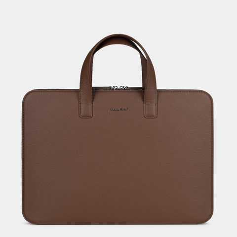 Сумка для MacBook Pro 16 - 17 из кожи теленка, цвета шоколад