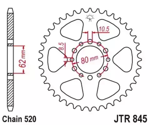 Звезда ведомая JTR845 49