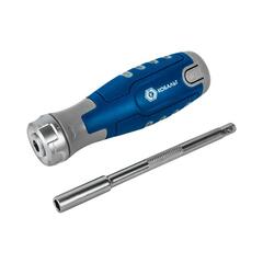 Отвертка реверсивная КОБАЛЬТ с набором бит CR-V 12 шт., блистер (915-106)