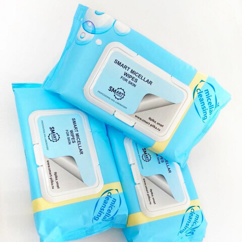 SMART Влажные мицеллярные салфетки для кожи 50 шт