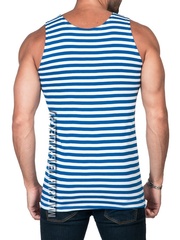 Купить голубую майку-тельняшку десантника - Магазин тельняшек.ру 8-800-700-93-18Майка-тельняшка ВДВ (голубая полоса) ГОСТ МИНОБОРОНЫ в Магазине тельняшек