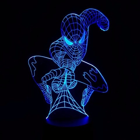 3D светильник Человек паук — 3D light Spider Man