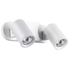 370651 OVER NT19 124 белый Настенный светильник IP20 GU10 2*50W 220V GUSTO