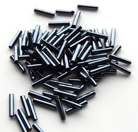 Стеклярус Тохо 9 мм 0081 гематит