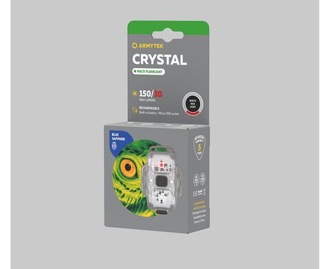 Фонарь универсальный Armytek Crystal прозрачный/зеленый лам.:светодиод. (F07001GR)