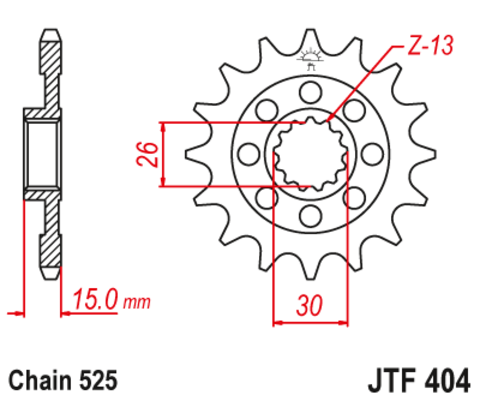 Звезда ведущая JTF404 17RB