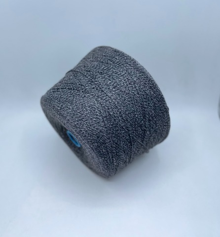 New Mill (пр.Италия), art.Gamma mouline  363м/100гр. 35% меринос, 20% кашемир, 30% вискоза, 15% полиамид, цвет-Серо-черное мулине, арт.28476