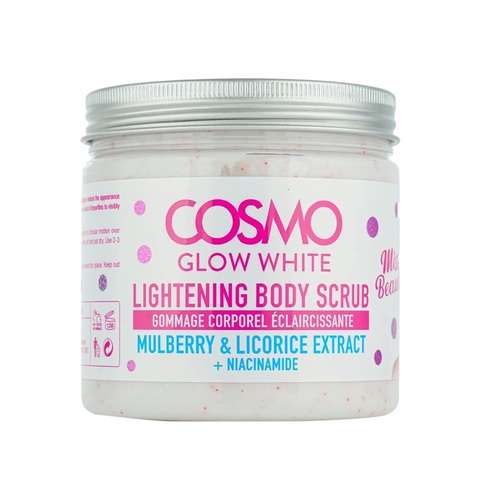 COSMO Glow white Осветляющий скраб для тела с экстрактами шелковицы и солодки 500 ml