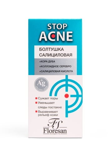 STOP ACNE Лосьон салициловый БОЛТУШКА 30мл (Ф-365) Флоресан
