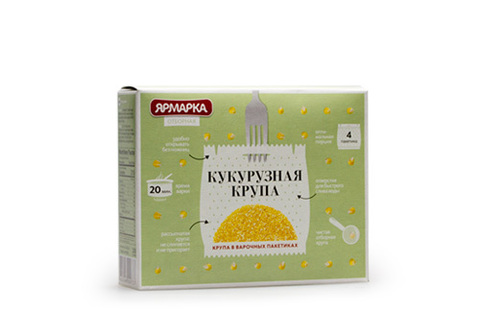 Кукурузная крупа в пакетиках Ярмарка, 250г