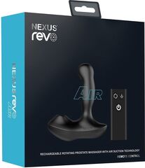 Черный вибратор-ротатор для стимуляции простаты Nexus Revo Air - 