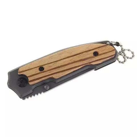 Нож складной с фиксатором рукоять зебрано 1142831