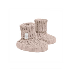 Пинетки вязаные Simple (бежево-розовый)