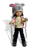 Арт. 715-03-32 комплект с шапкой - На кукле. Одежда для кукол, пупсов и мягких игрушек.