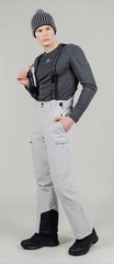 Элитные Горнолыжные брюки Nordski Lavin 2.0 Grey мужские с высокой спинкой