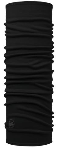 Картинка шарф-труба Buff wool midweight Solid Black - 2