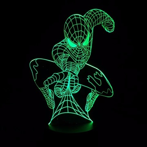 3D светильник Человек паук — 3D light Spider Man