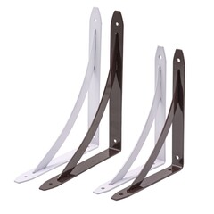 71-2-419 Уголок-кронштейн для полок декоративный, Арка, белый, 196х245мм (РемоКолор)