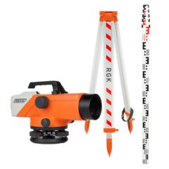 Комплект - оптический нивелир RGK N-55, рейка RGK TS-7 и штатив RGK S6-N N55S6TS7