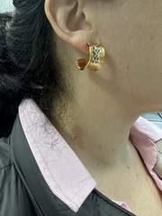 Серьги широкие полуконго style by YSL