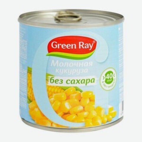 Кукуруза с ключом GREEN RAY  б\сахара ж\б 425мл