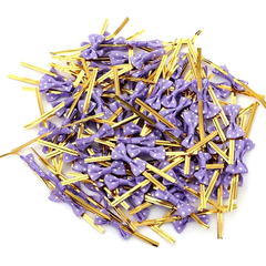 100 бантов-бабочек со скрутиком-прутиком для подарочной упаковки