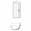 Ideal Standart K9251V3 CONNECT 2 Corner Quadrant Душевое ограждение 90х90 см (полный комплект), раздвижные двери. Высота 195 см, радиус 55 см, безопасное прозрачное стекло 6 мм, антиизвестковое покрытие Ideal Clean, алюминиевый профиль Silk Black, ру