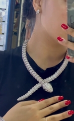 84057 - Колье крупная ЗМЕЯ -SERPENTI из стали в родаже , качество lux