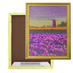 
          Алмазная мозаика Alingar, на подрамнике, с полным заполнением, (глянц), 40х50 см, 25 цветов, "Тюльпановые поля"
