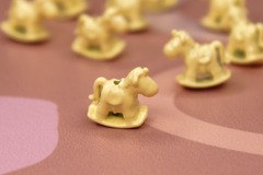 Бусина лошадка 14х8 мм желтая