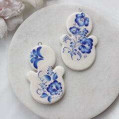 Подвеска Неваляшка, гжель, 50*32 мм, S014