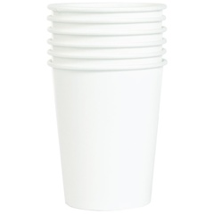Стаканы однотонные, Белый, 250 мл, 6 шт.