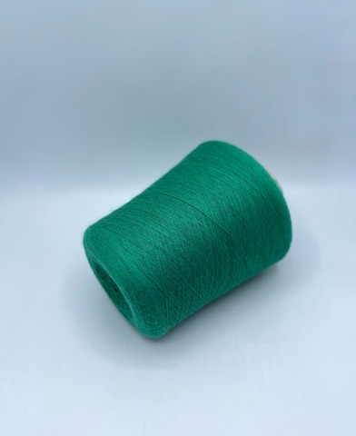 Бобинная пряжа,1500м, 50% меринос, 50% акрил,Зеленый, 36914