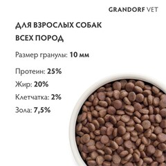 Grandorf Veterinary Diet Dog Gastrointestinal сухой диетический корм для собак при расстройствах пищеварения 3 кг