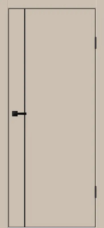 Дверь межкомнатная Велдорис Галант Эмалюкс Галант М1 (кромка АБС черная с 4х сторон, молдинг черный), цвет кварцит, эмалит, глухая