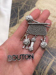 Брошь Серебристая 