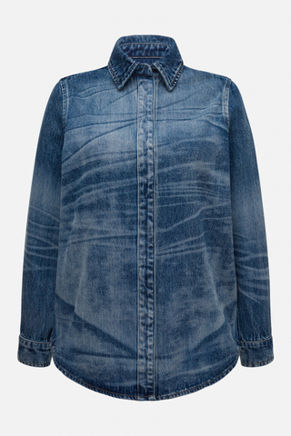 Джинсовая рубашка acid wash