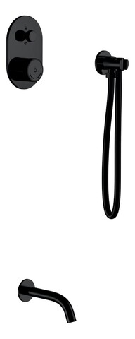 Boheme 154-B Смеситель встроенный + излив + ручной душ без лейки TECH Black