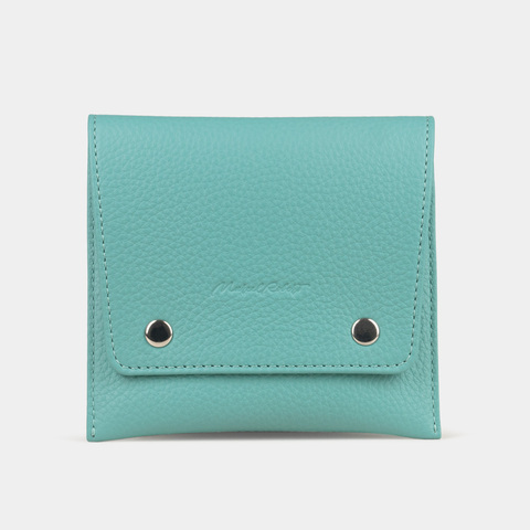 Кофр для украшений Grand из кожи теленка, цвета тиффани