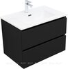 Aquanet 344746 Тумба с раковиной Вега 2.0 70 2 ящ. цв.черный (раковина Ирис) (344746)