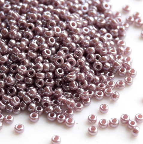 RR-0437 Бисер круглый Миюки 11/0 Лиловый глянцевый непрозрачный /Miyuki round 11/0 Opaque Mauve Luster