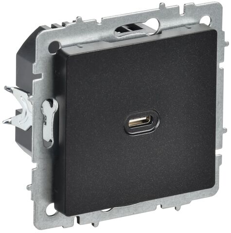 BRITE Роз. USB C 65Вт высокоскор. зар. РЮ12-1-БрЧ черн. IEK