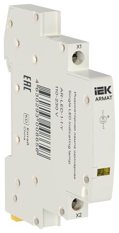 ARMAT Лампа инд. одинарная LED 110-230В AC жел. IEK