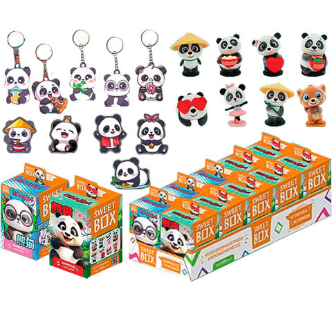 КОНФИТРЕЙД ПАНДЫ SWEET BOX Мармелад с игрушкой/подарком в коробочке 1кор*12бл*10шт, 10гр