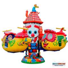 Карусель для парка развлечений «Мельница Чудес» 4 кабинок, 8 мест, 3,5×3,5×2 м