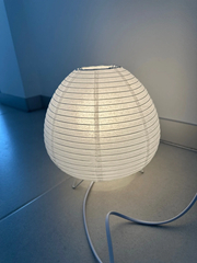 Настольная лампа из рисовой бумаги Skully White Table Lamp (23x21см) - 2