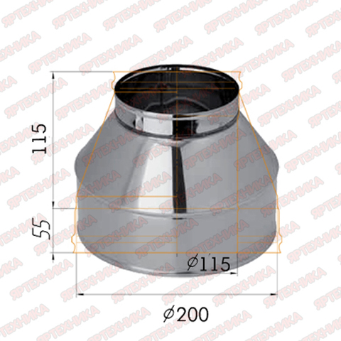 Конус d115х200мм (430/0,5 мм) Ferrum в интернет-магазине ЯрТехника