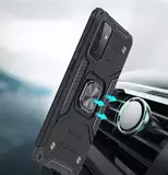 Противоударный чехол Strong Armour Case с кольцом для Samsung Galaxy M23 5G (Черный)