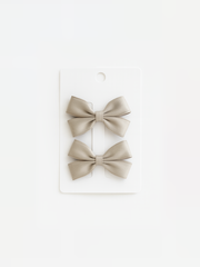 Комплект атласных заколок, Бежевый