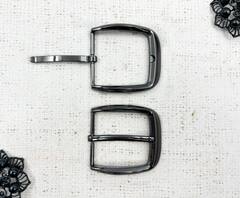 Пряжка ременная металл, ш. 4 см, чёрный никель